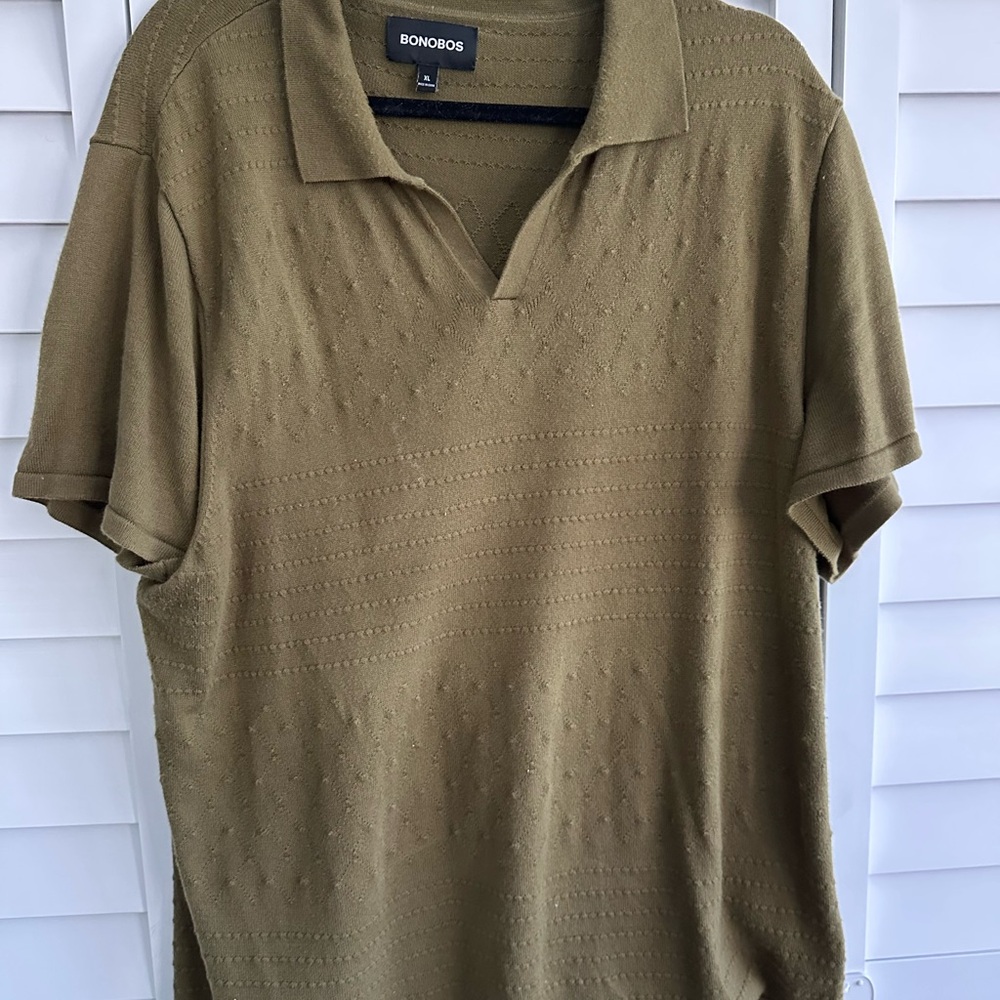 Bonobos Men's Olive Polo Shirt